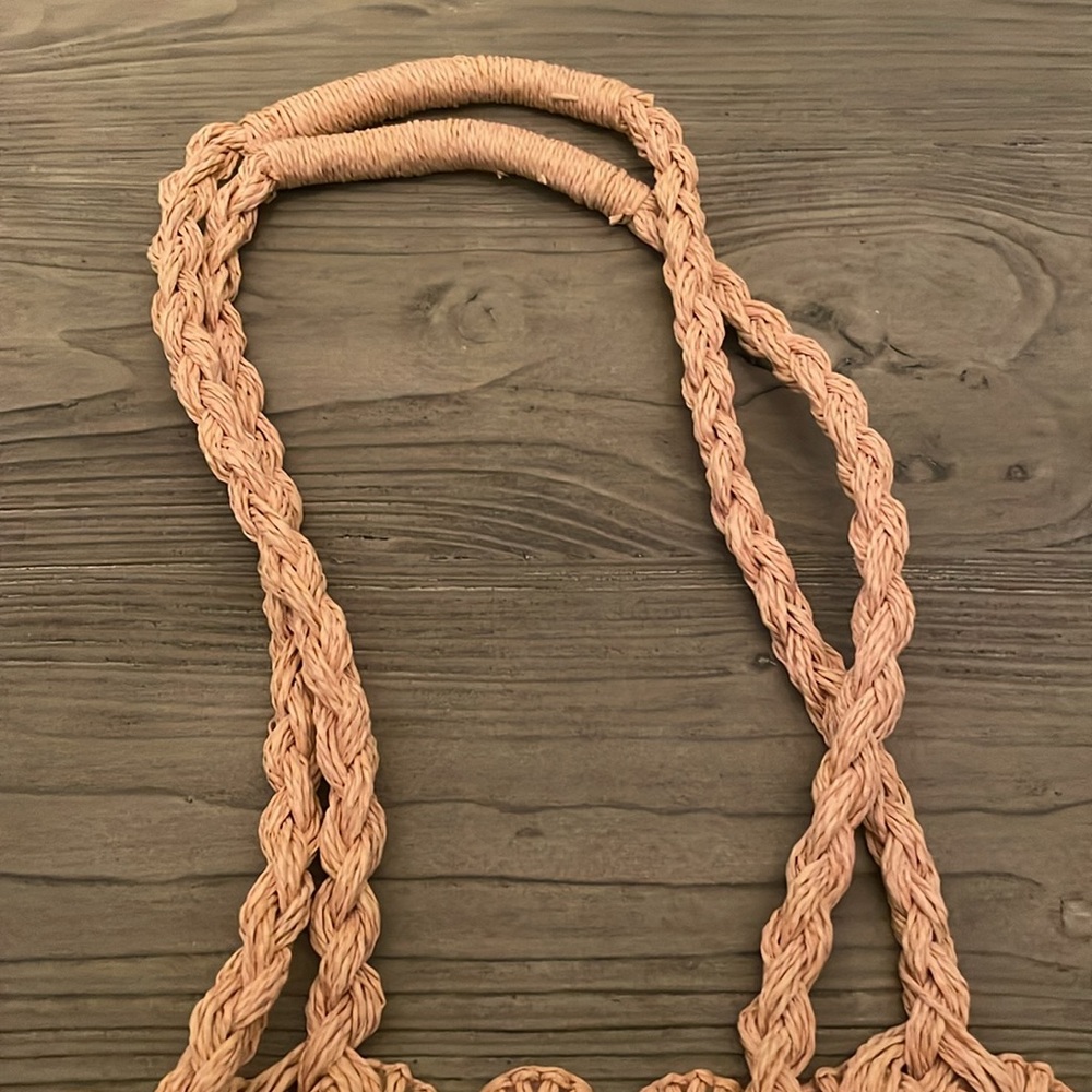 Anthropologie Pearl Raffia Tote - Picture 7 of 8